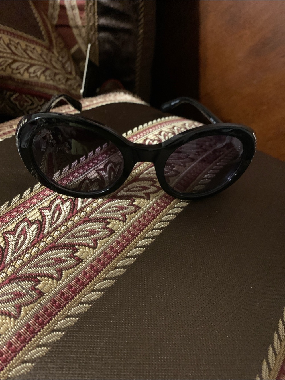 Swarovski Black Oval Sunglasses